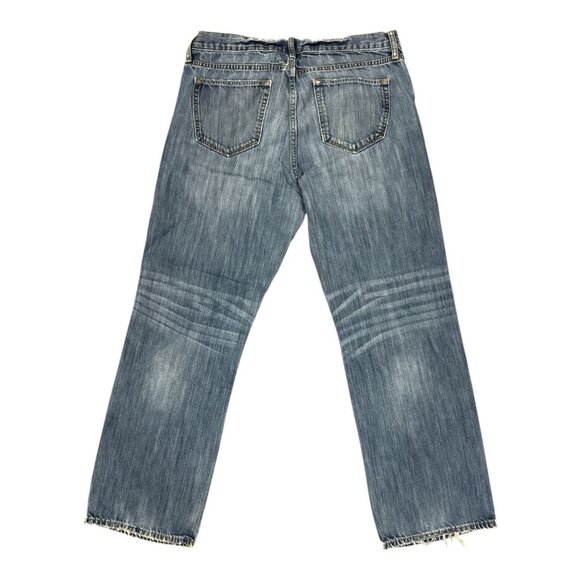 Banana Republic W34 L32 Distressed Relaxed Jeans Blue Medium Wash Fade Mens - Picture 2 of 9
